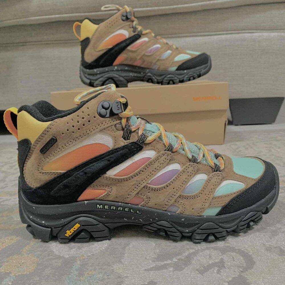 Merrell Lace-Up Hiking Boots in Brown, Black, Mint, Orange, Purple